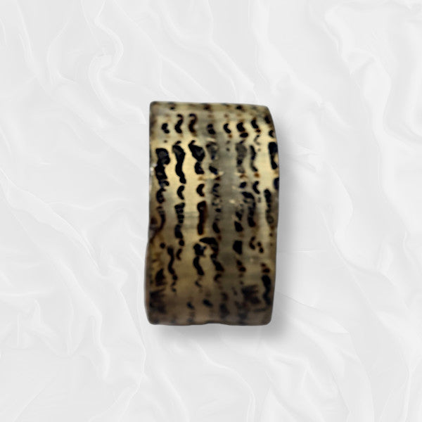 Eclectic Golden Hued Black Patterned Bracelet
