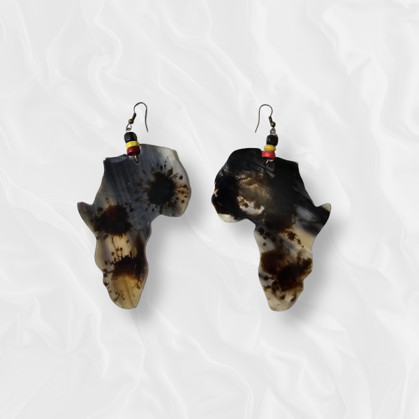 African Shaped Marbled Earrings