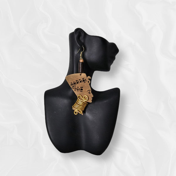 African Large Mother Africa Earrings