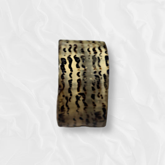 Eclectic Golden Hued Black Patterned Bracelet