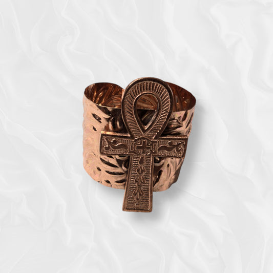 Brassy Metallic Cross Chic Bracelet