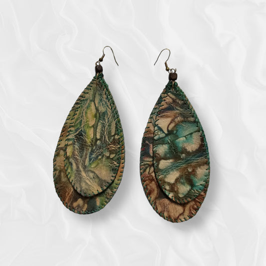 Leather Drop Earring