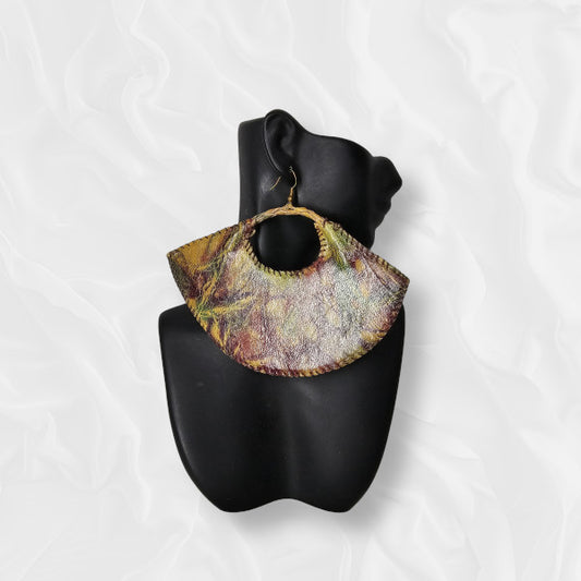 African Large Drop Hand Bag Shaped Earrings