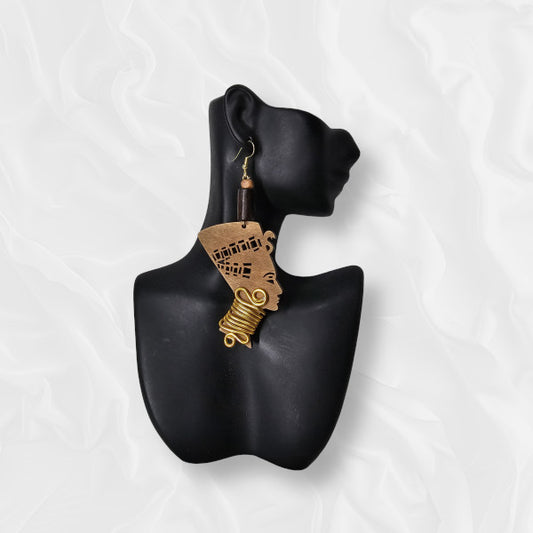 African Large Mother Africa Earrings