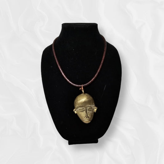 Golden Face Necklace