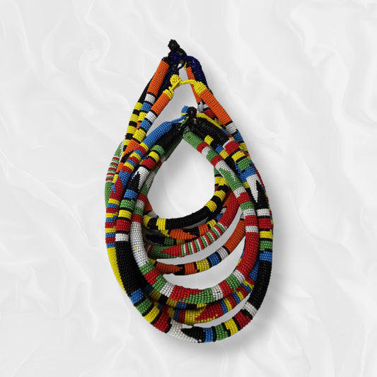 Multicolored Patterned Casual Combo Necklace