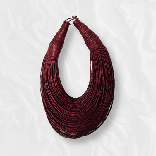 Deep Red Fantasy Stringed Necklace